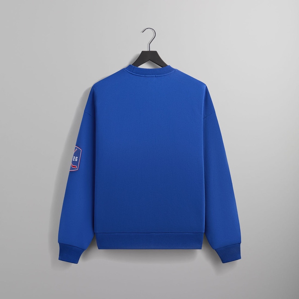 Kith the New York Rangers Skewed Nelson Crewneck Royal Blue Sweatshirt Size XL - Picture 2 of 8